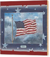 Forever Old Glory Wood Print