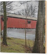 Forksville Covered Bridge Wood Print