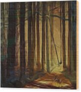 Forrest Sun Wood Print