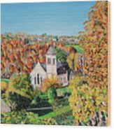 Frampton Mansell Church In Autumn Wood Print