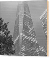 Freedom Tower Into The Fog Wood Print