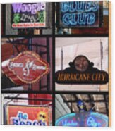 French Quarter Signs Poster Wood Print