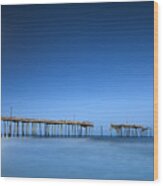 Frisco Pier Cape Hatteras Outer Banks Nc - Crossing Over Wood Print