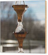 Frozen Rain Chains Wood Print