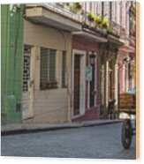 Fruit Cart In Havana, Cuba Wood Print