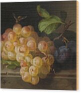 Fruit Still Life With Bee Wood Print