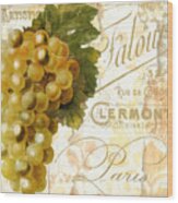 Fruits D'or Golden Grapes Wood Print