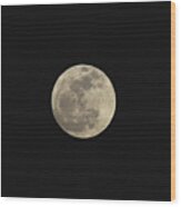 Full Moon Wood Print