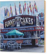 Funnel Cakes Wood Print