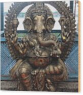 Ganapati Bronze Statue, Fort Kochi Wood Print