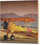 Gary Peters Boeing Stearman Kaydet 2016 Planes Of Fame Version 2 Wood Print