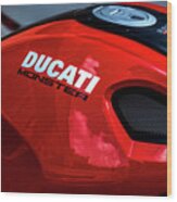 Gas Tank Ducati Monster Wood Print