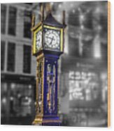 Gastown Steam Clock Wood Print