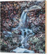 Gemstone Falls Wood Print