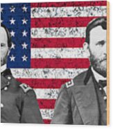 Generals Sherman And Grant Wood Print