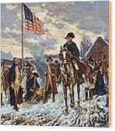 George Washington At Valley Forge Wood Print