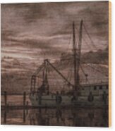 Ghost Ship Wood Print