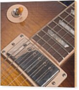 Gibson Les Paul Guitar By Gene Martin Wood Print