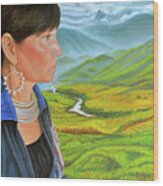 Girl From Sapa Wood Print