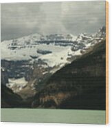 Glacier And Lake Louise Wood Print