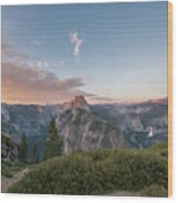 Glacier Point Amphitheater Sunset Wood Print