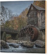 Glade Creek Water Wheel Wood Print