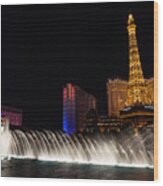 Glamour Music And Shine - Viva Las Vegas Wood Print