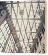 Glass Ceiling In Hall Of  New State Office Wood Print