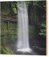 Glencar Waterfall Wood Print