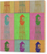 Globeville Water Tower Wood Print