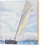Glorious Sail Wood Print