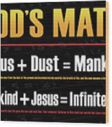 God's Math Wood Print