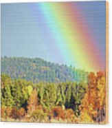 Gold At The End Of The Rainbow Wood Print