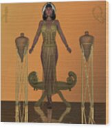 Golden Egyptian Princess Wood Print