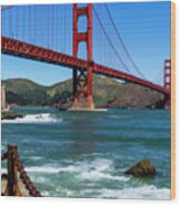 Golden Gate Bridge From Fort Point Wood Print