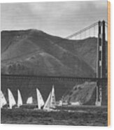 Golden Gate Seascape Wood Print