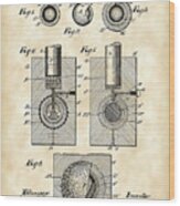 Golf Ball Patent 1902 - Vintage Wood Print