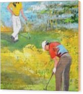Golf Buddies #2 Wood Print