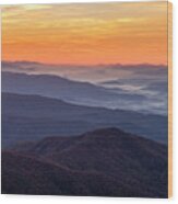 Good Morning Clingmans Dome In The Smokies Wood Print
