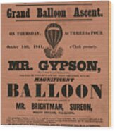 Grand Balloon Ascention Wood Print