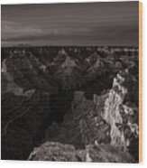 Grand Canyon Monochrome Wood Print