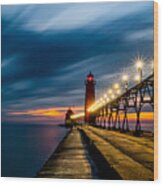 Grand Haven Lighthouse Wood Print