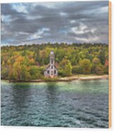 Grand Island Lighthouse Pictured Rock-5431 Wood Print