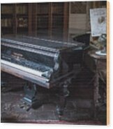 Grand Piano, Ninfa, Rome Italy Wood Print