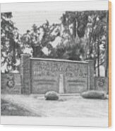 Graphite Parris Island Welcome Wood Print
