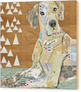 Great Dane Collage Wood Print