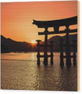 Great Torii Sunset- Miyajima Photograph by Rhonda Krause - Fine Art America