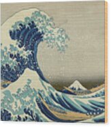 Great Wave Off Kanagawa Wood Print