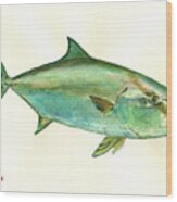 Greater Amberjack Fish Wood Print