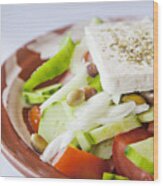 Greek Salad Wood Print